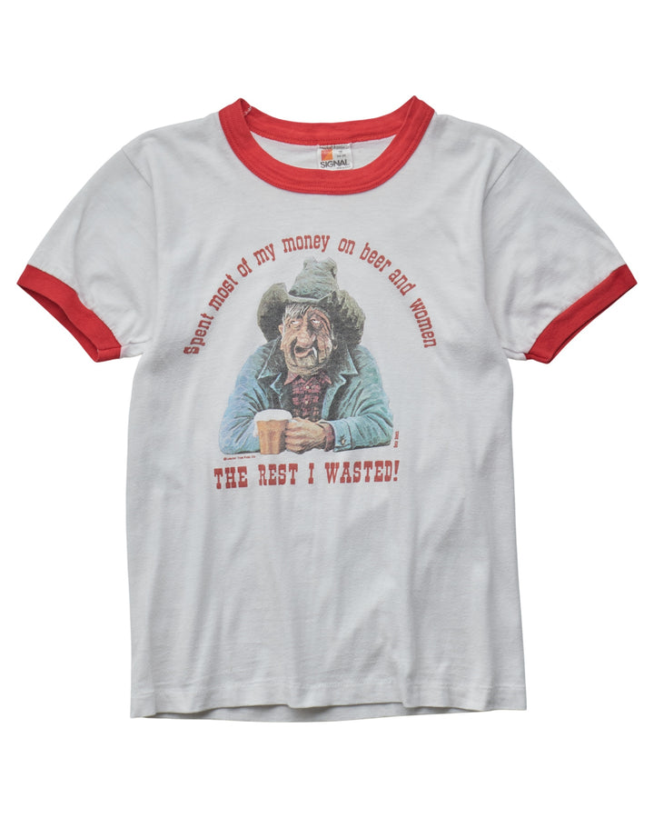 (XS) 90s Spent My Money On Beer And Women Signal T-Shirt