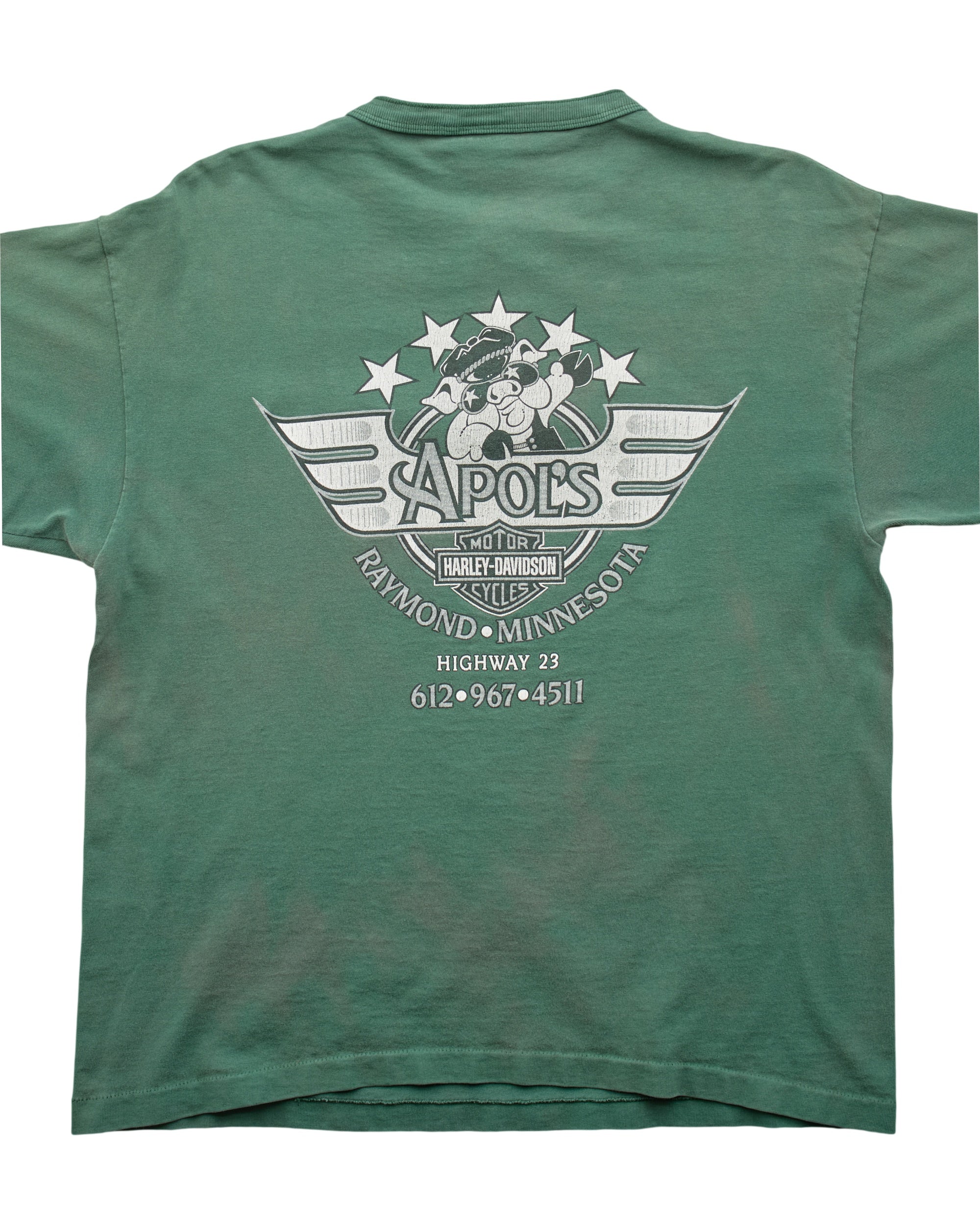 (L) 90s Henley Harley Davidson T-Shirt