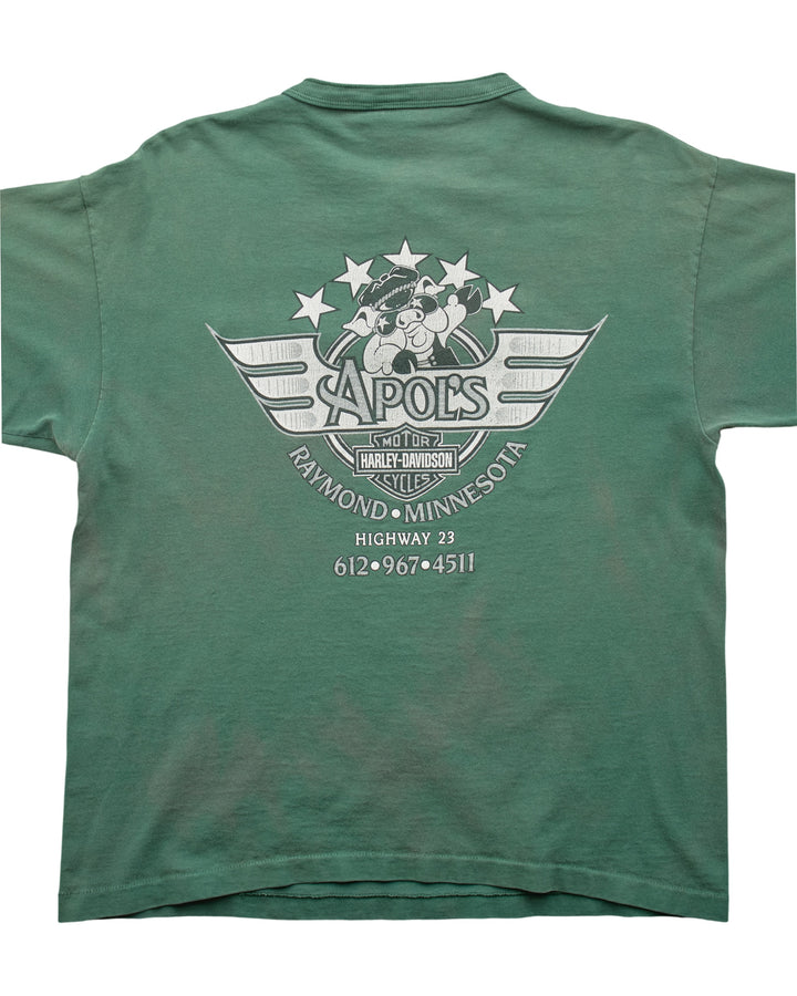 (L) 90s Henley Harley Davidson T-Shirt