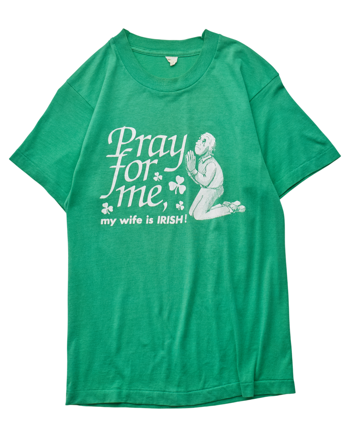 (S) 80s Pray For Me My Wife Is Irish Screen Stars Best T-Shirt