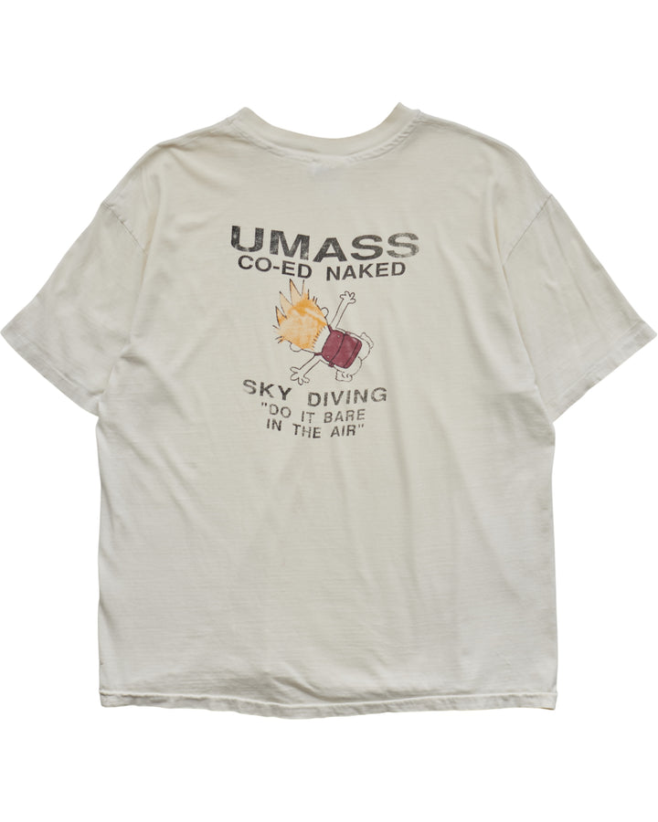 (L) 90s UMass Co-Ed Naked Sky Diving Hanes T-Shirt