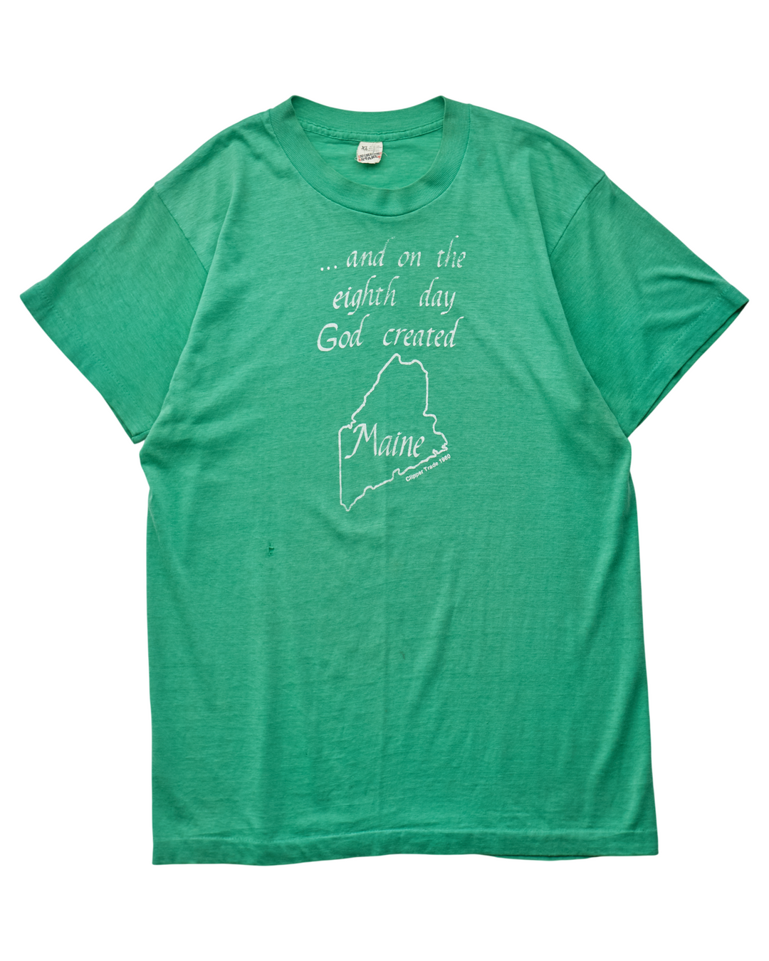 (M) 80s God Created Maine Screen Stars Best T-Shirt