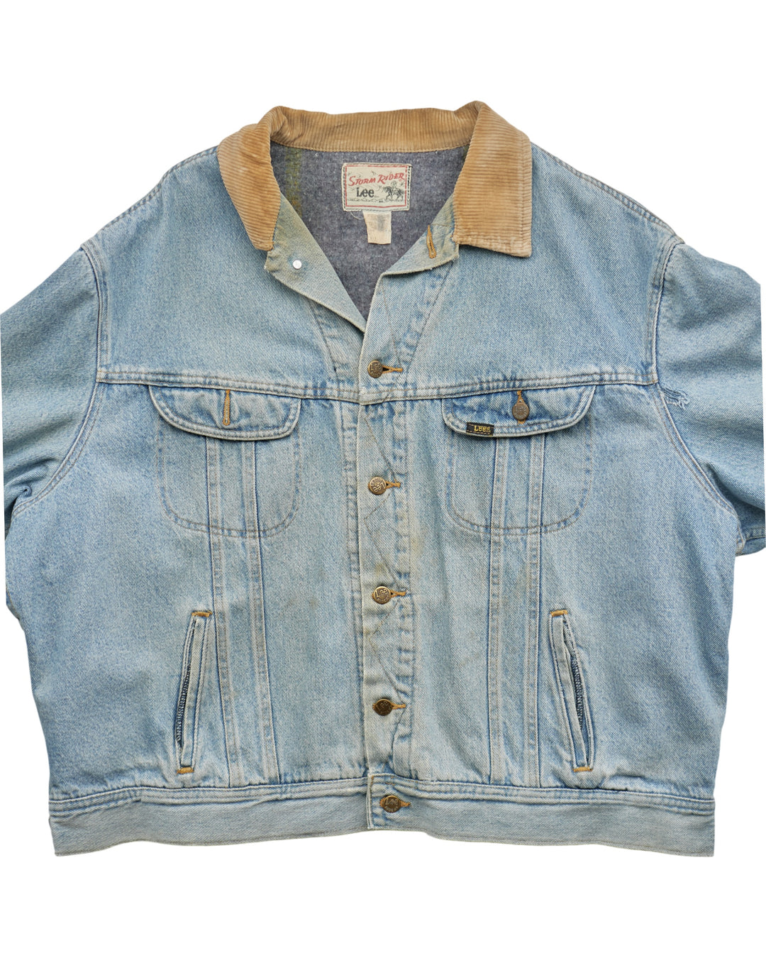 (2XL) 80s Storm Rider Lee Denim Jacket