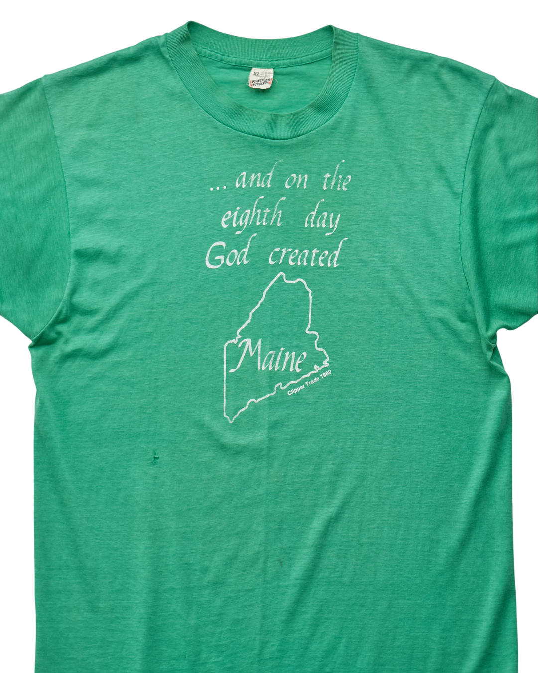 (M) 80s God Created Maine Screen Stars Best T-Shirt