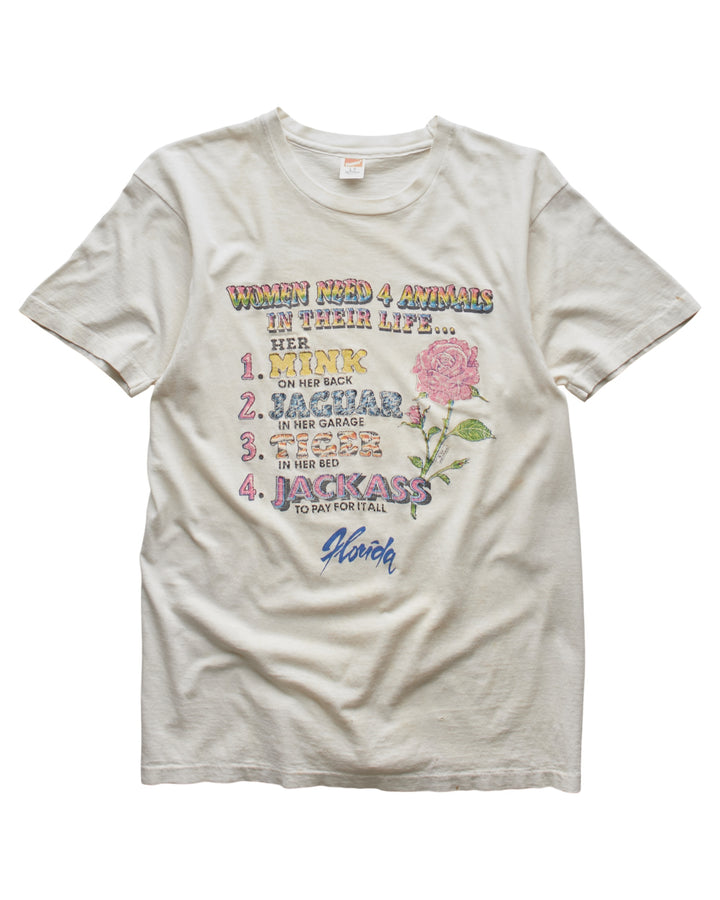 (M) 90s Women Need 4 Animals Hanes T-Shirt