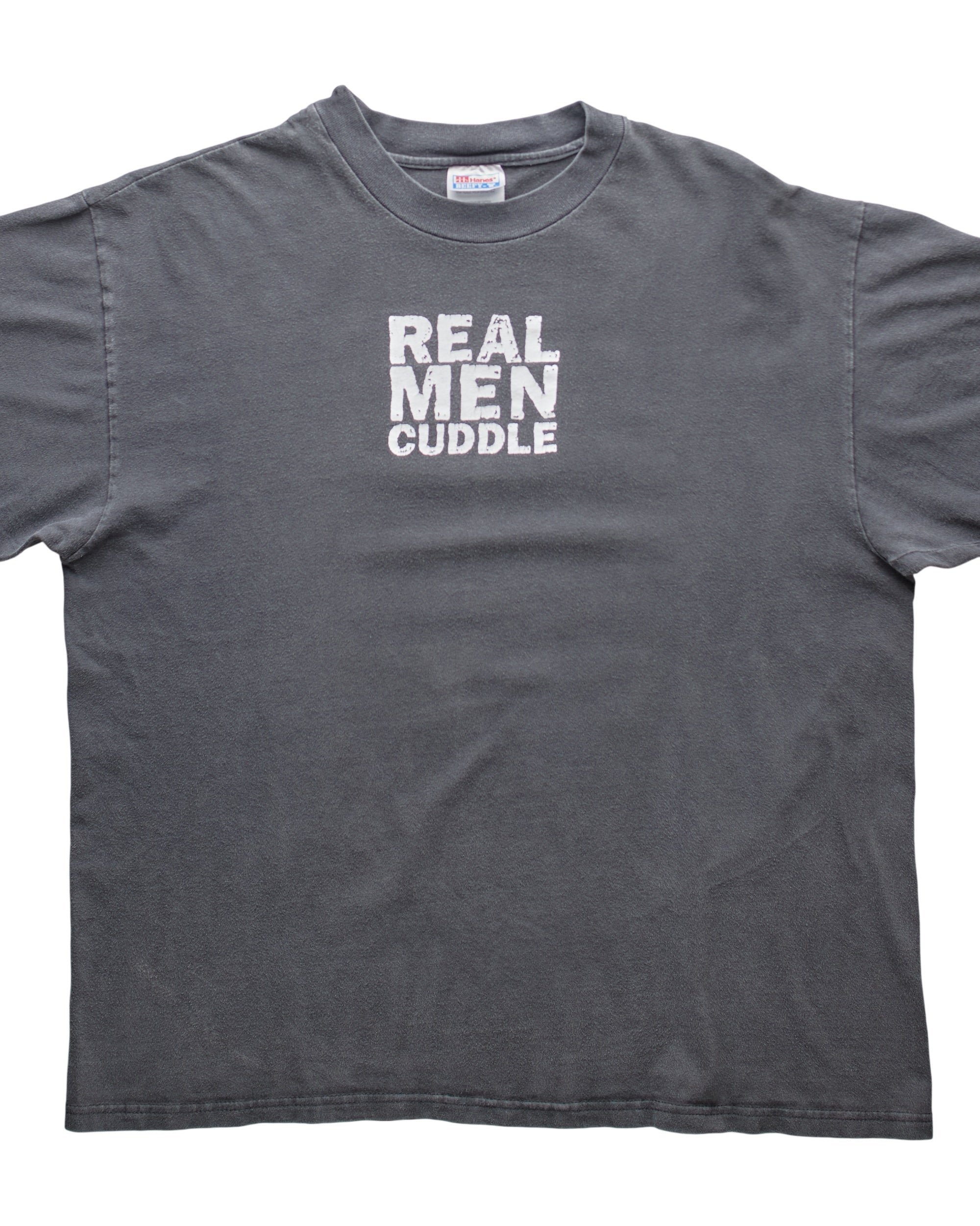 (L) 90s Real Men Cuddle Hanes T-Shirt