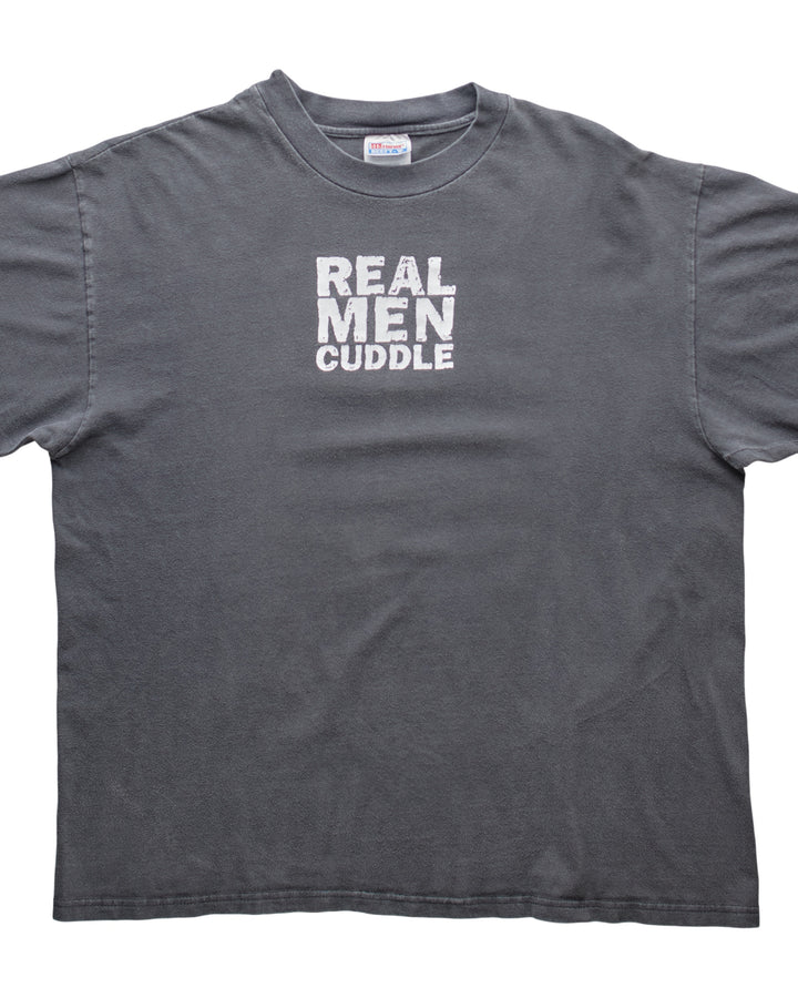 (L) 90s Real Men Cuddle Hanes T-Shirt