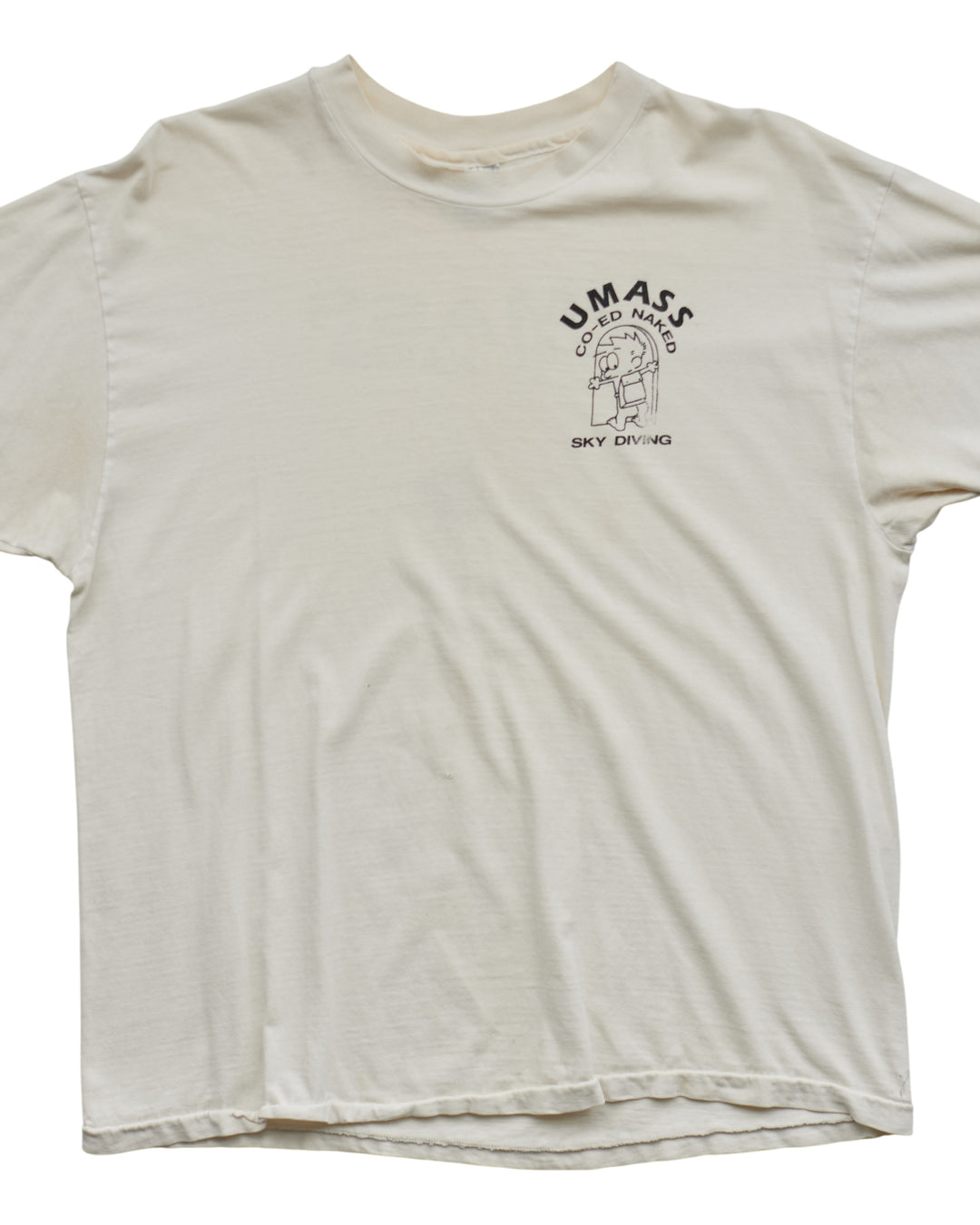 (L) 90s UMass Co-Ed Naked Sky Diving Hanes T-Shirt