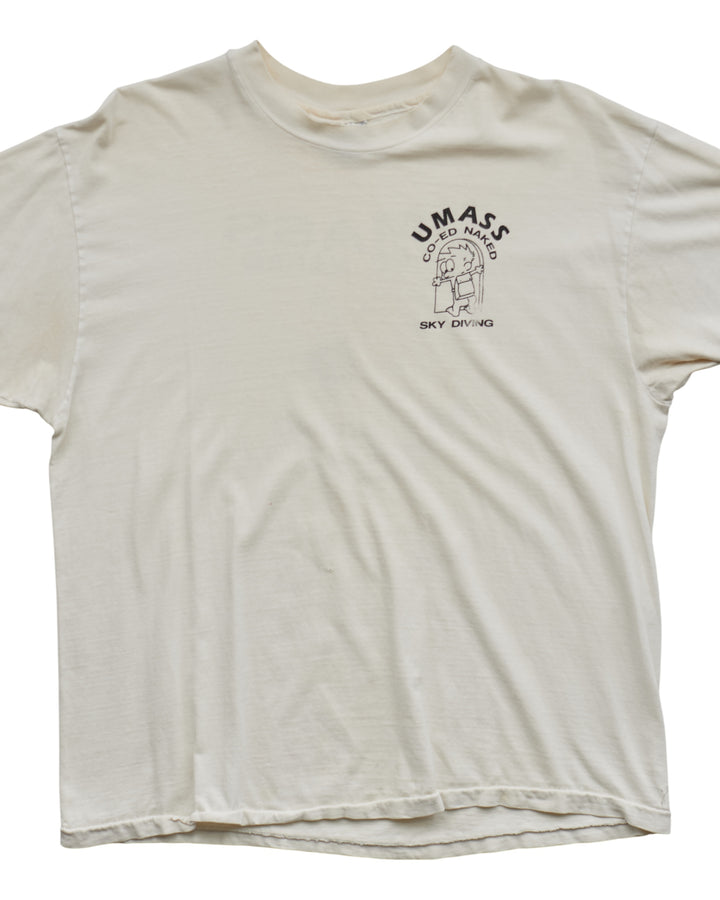 (L) 90s UMass Co-Ed Naked Sky Diving Hanes T-Shirt