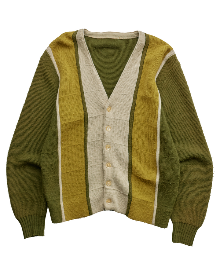 (S) 80s Striped Cardigan