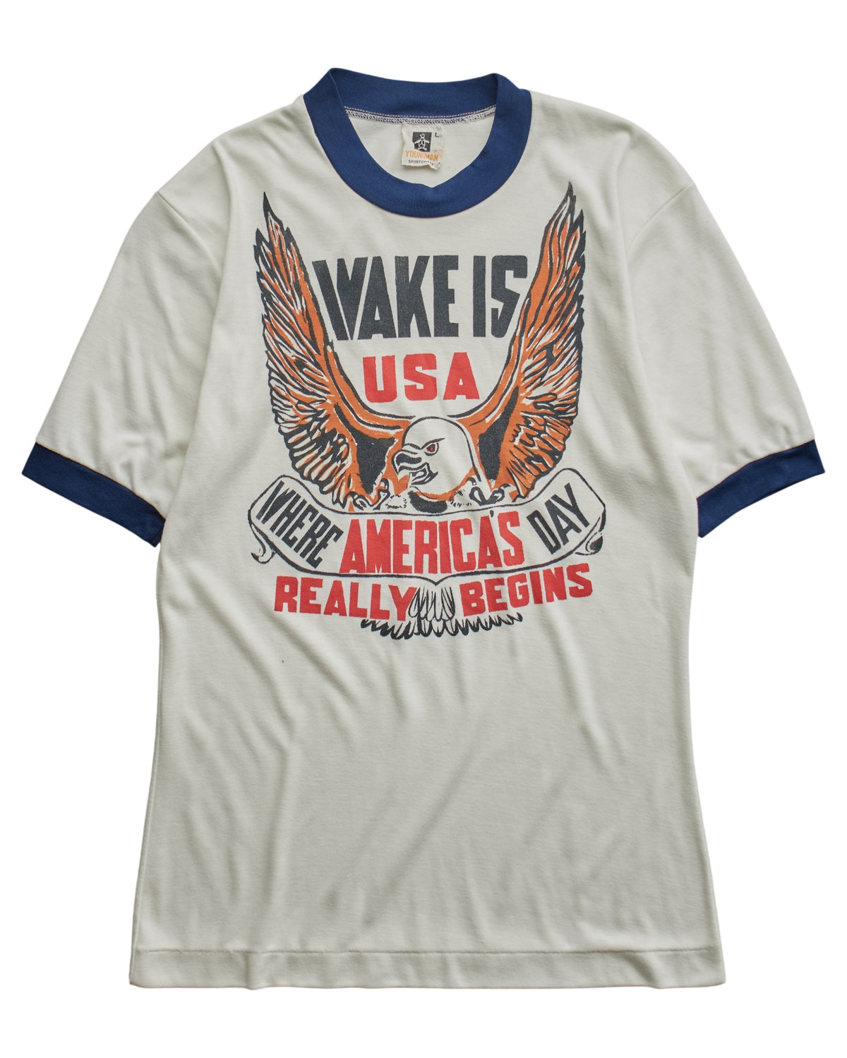 (S) 80s Wake Is Where America Begins Young Man T-Shirt