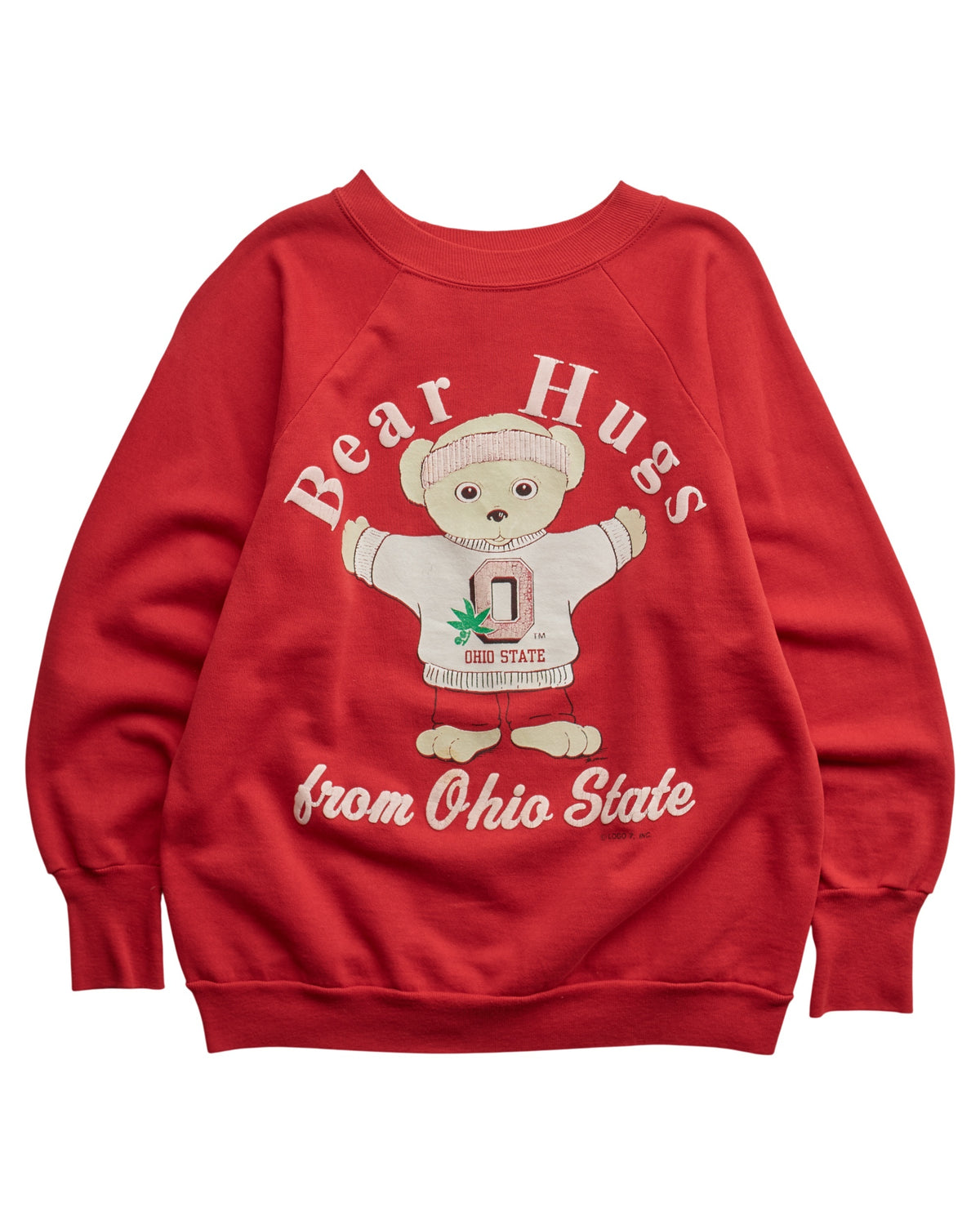 (XS) 90s Bear Hugs From Ohio State Logo 7 Sweatshirt