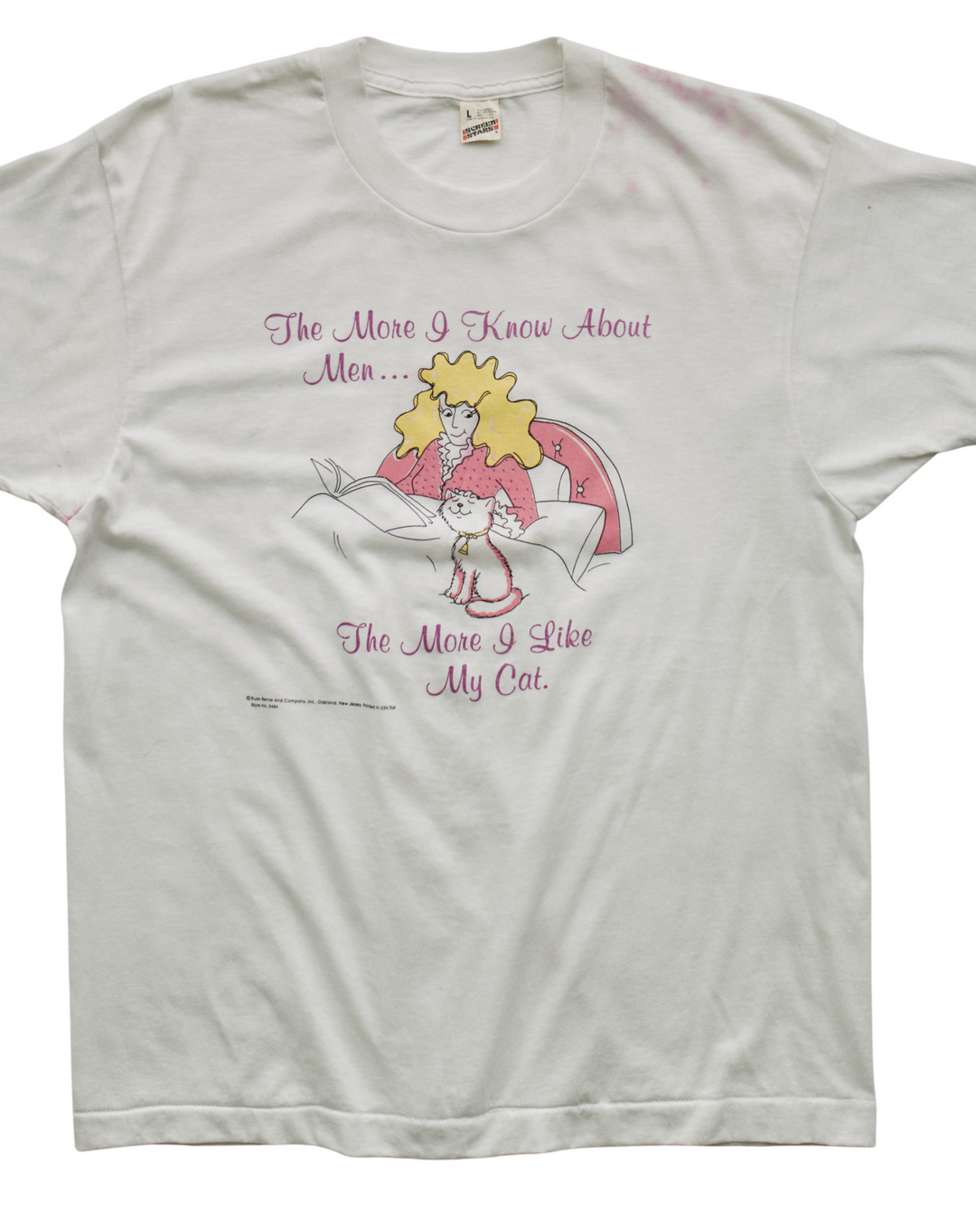(S) 90s The More I Like My Cat Screen Stars Best T-Shirt