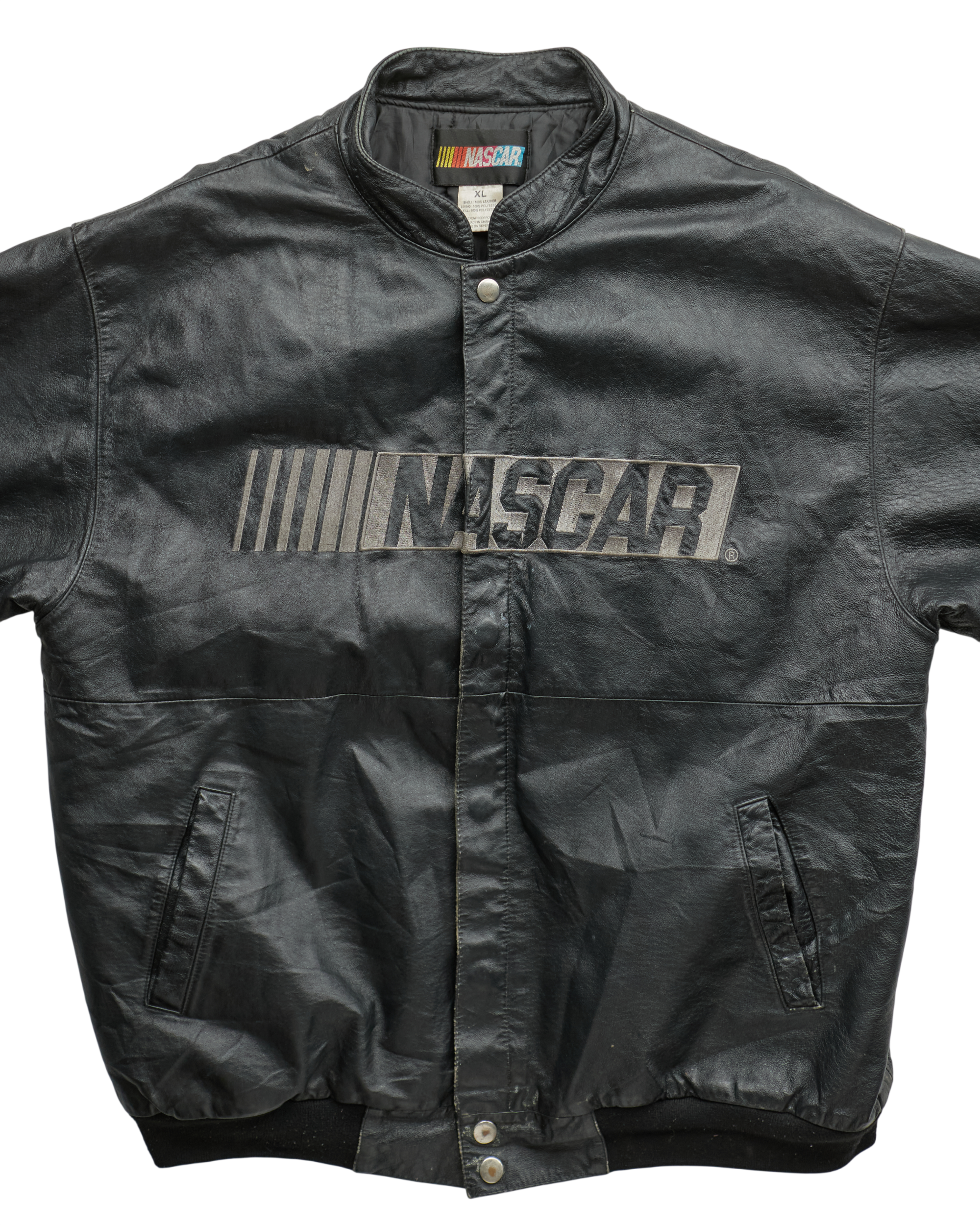 (L) 2000s Nascar Leather Jacket