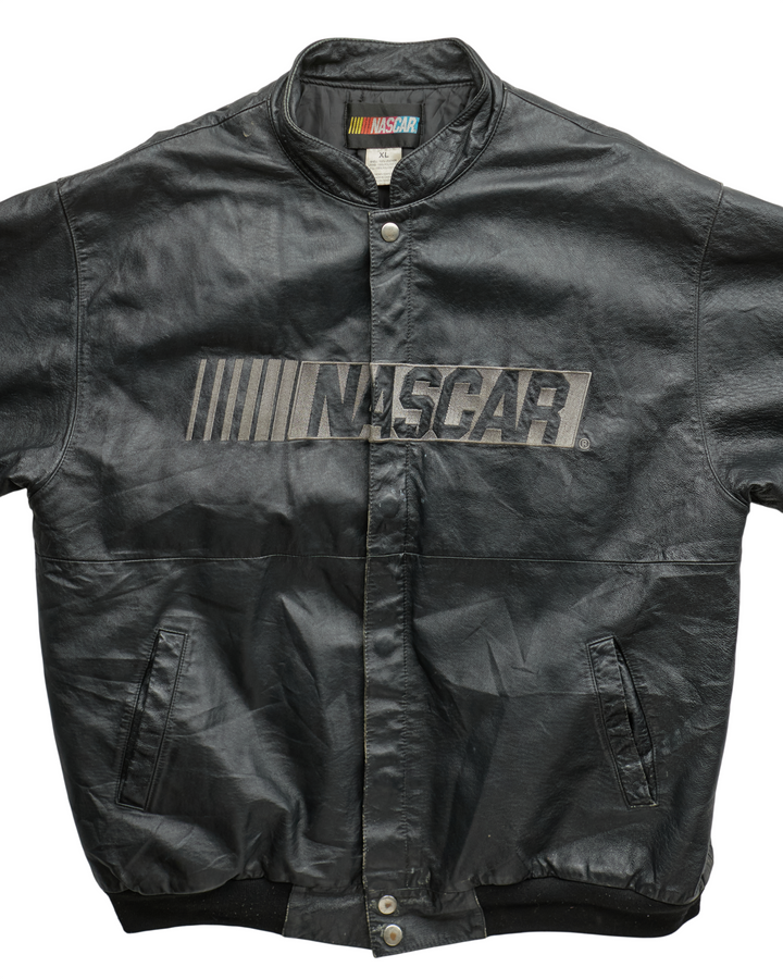 (L) 2000s Nascar Leather Jacket