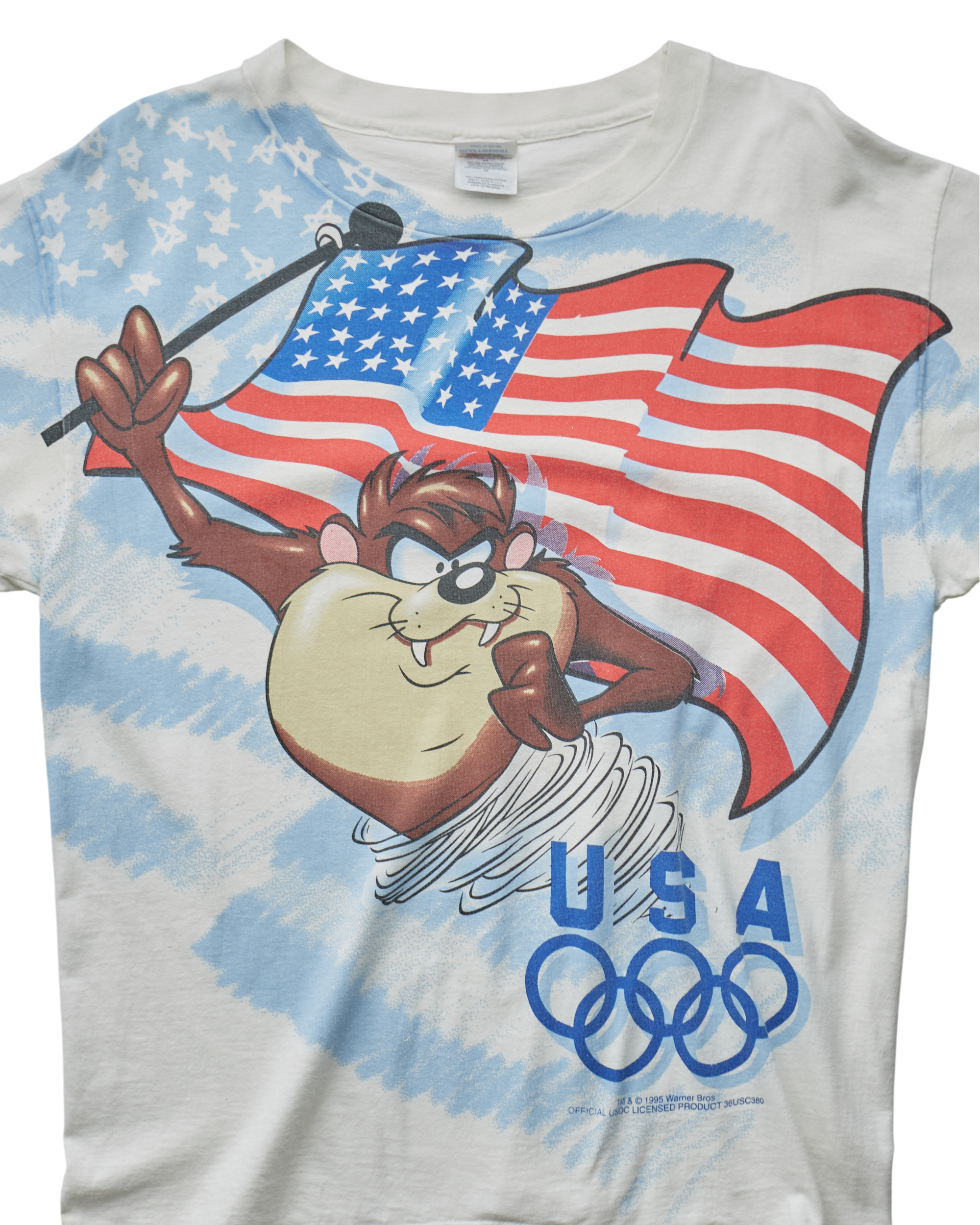 (L) 1995 Taz USA Olympics Hanes T-Shirt