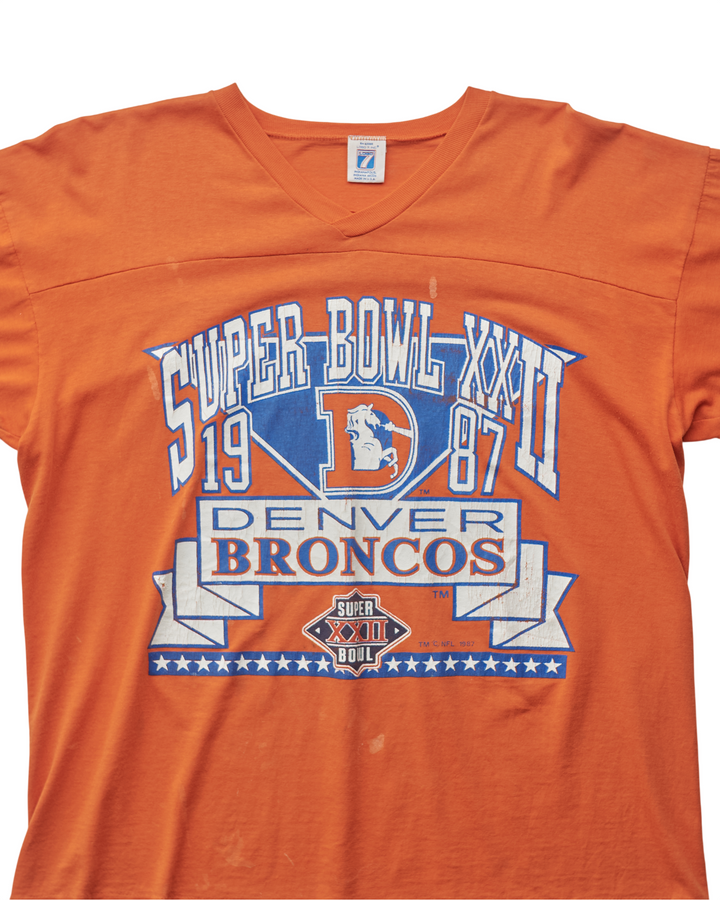 (M) 1987 Denver Broncos Logo 7 Jersey